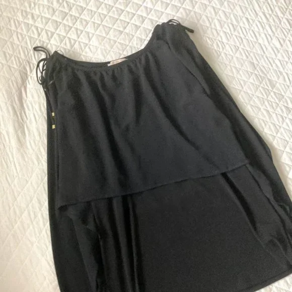 Michael Kors Plus Size Black Crepe Dress Top - Picture 2 of 10